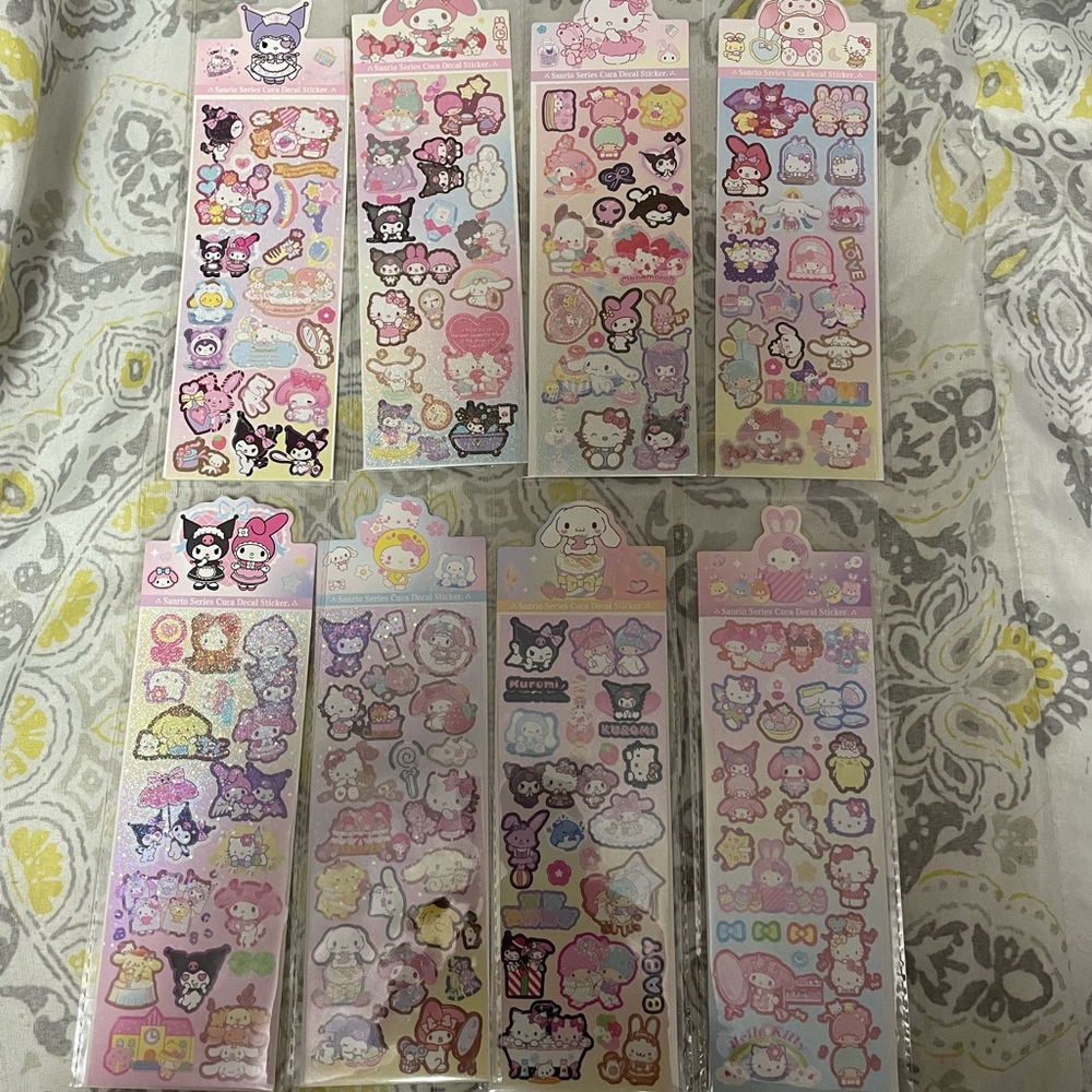 Sanrio glitter stickers